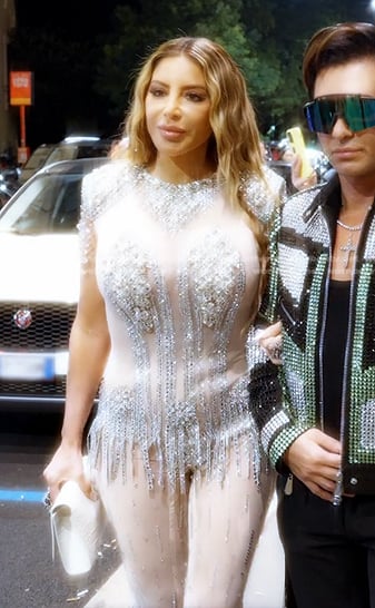 Larsa's embellished mesh bodysuit on The Real Housewives of Miami