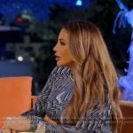 Larsa’s printed top and leggings on The Real Housewives of Miami