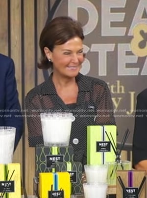 Laura Slatkin’s black polka dot dress on Good Morning America
