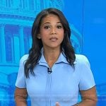 Laura’s blue collared short sleeve dress on Today