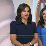 Laura’s navy collared mini dress on Today
