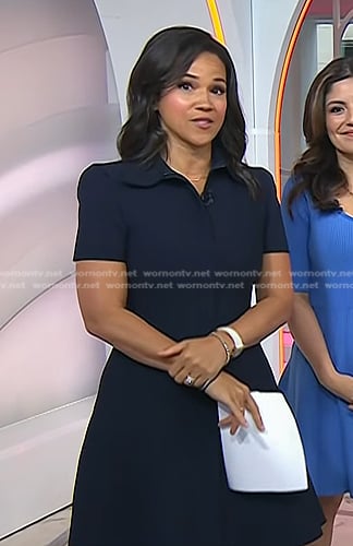 Laura’s navy collared mini dress on Today