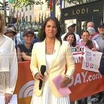 Laura’s yellow blazer and white pleated skirt on Today