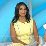 Laura’s yellow lace trim midi dress on Today