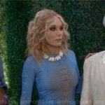 Lauren’s blue snake print dress on The Young and the Restless
