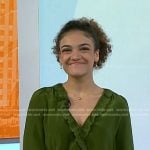Laurie Hernandez’s green ruffle blouse on Today
