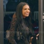 Layla’s black lace mini dress on The Secret Lives of Mormon Wives