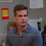 Leo’s grey polo sweater on Days of our Lives