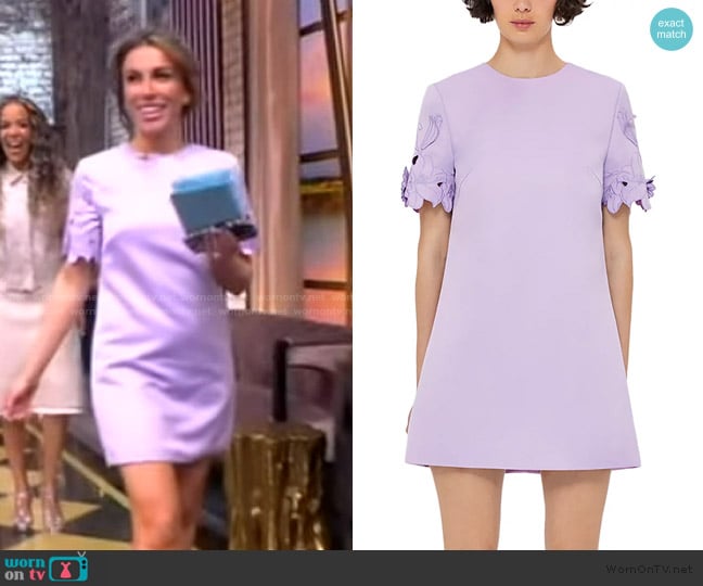 Leo Lin Aurie Appliqué Short Sleeve Mini Dress worn by Alyssa Farah Griffin on The View