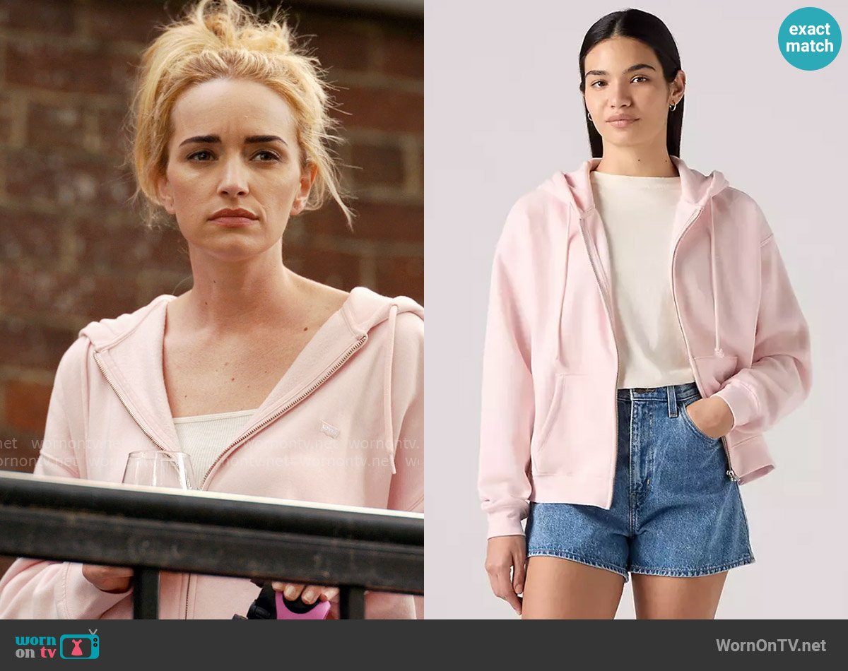 Levis Everyday Zip Up Hoodie in Potpourri worn by Georgia Miller (Brianne Howey) on Ginny & Georgia