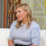 Dr. Alexandra Sowa’s blue puff sleeve top on Good Morning America