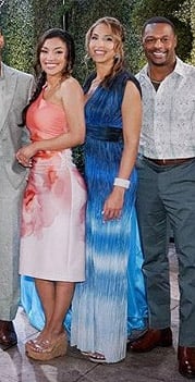 Lily's blue ombre maxi dress on The Young and the Restless
