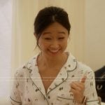 Lily’s white floral pajama set on And Just Like That