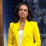 Linsey’s yellow cropped blazer on Good Morning America