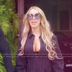 Lisa’s black corset shirtdress on The Real Housewives of Miami