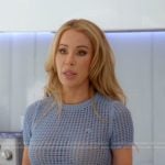 Lisa’s blue crochet knit top on The Real Housewives of Miami