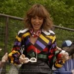 Lisa’s chain link necklace and sunglasses on And Just Like That
