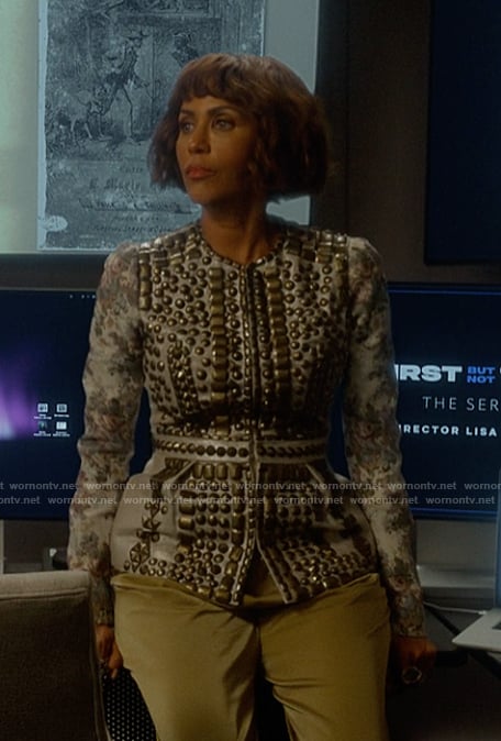 Lisa’s studded jacket on And Just Like That