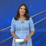 Liz’s blue smocked shirtdress on Today