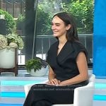 Liv Perez’s black wrap top and pants on Today