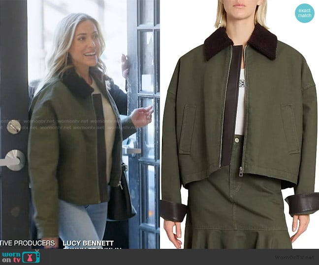 Loewe Shearling & Leather-Trimmed Workwear Jacket worn by Kristin Cavallari on Honestly Cavallari The Headline Tour