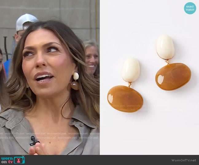 Loft Oversized Drop Statement Earrings worn by Melissa Garcia on Today