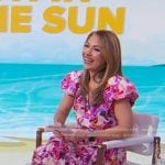 Lori’s pink floral puff sleeve dress on Good Morning America