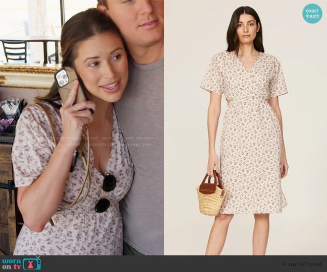Louna Pink Floral Surplice Dress worn by Nia Booko on The Valley
