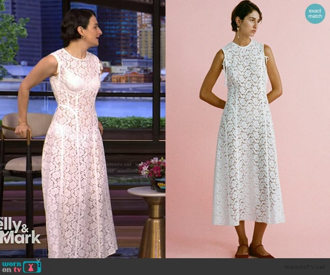 Jenny Slate’s white lace dress on Live with Kelly