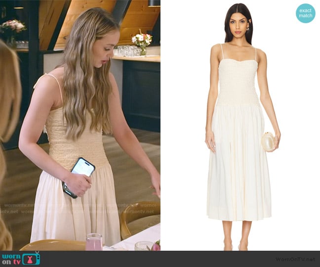 LPA Stacci Midi Dress worn by Mikayla Matthews on The Secret Lives of Mormon Wives
