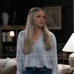 Lulu’s blue and white printed shirt on General Hospital