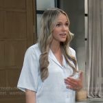 Lulu’s light blue button down top on General Hospital