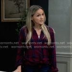 Lulu’s plaid shirt on General Hospital