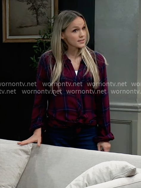 Lulu's plaid shirt on General Hospital