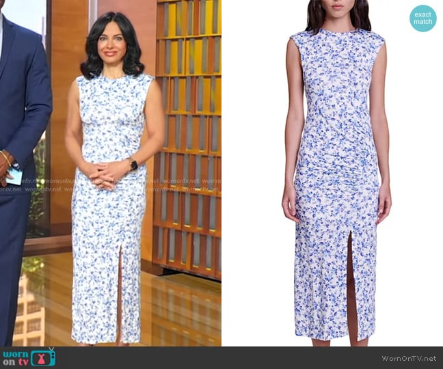 Maje Rikalia Sleeveless Dress worn by Dr. Tara Narula on Good Morning America