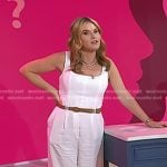 Jenna’s white belted sleeveless jumpsuit on Today