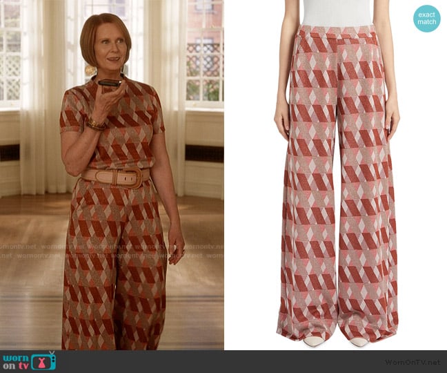 Marella Idrici Wide Leg Pants worn by Miranda Hobbs (Cynthia Nixon) on And Just Like That