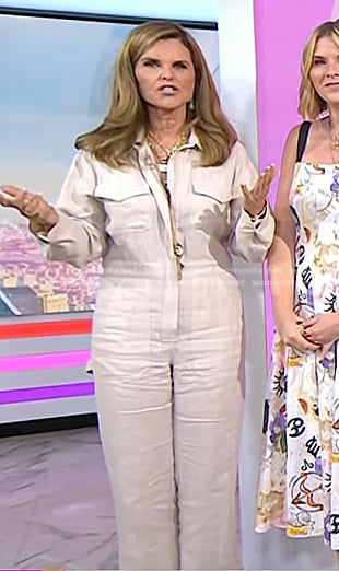 Maria’s ivory line boiler suit on Today