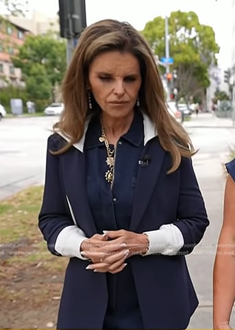 Maria’s navy hooded blazer on Today