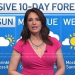 Maria’s pink surplice short sleeve dress on Today