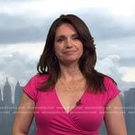 Maria’s pink surplice short sleeve dress on Today