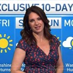 Maria’s navy and red floral print dress on Today