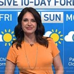 Maria’s orange ruched drawstring dress on Today