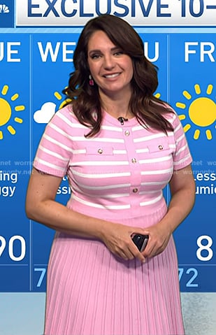 Maria's pink stripe dress on Today