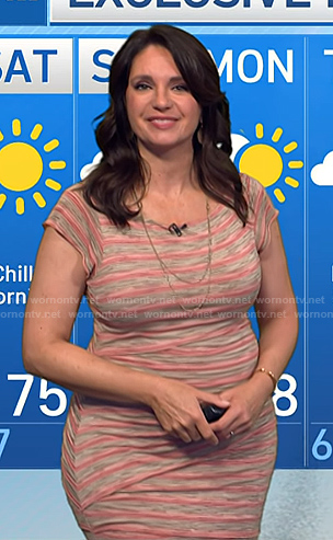 Maria's pink stripe layered dress on Today