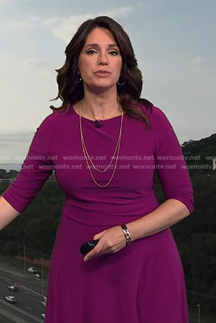 Maria's purple 3/4 sleeve dress on Today