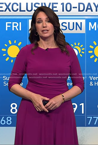 Maria’s purple 3/4 sleeve dress on Today