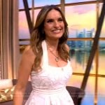 Mariska Hargitay’s embroidered halter dress on The View