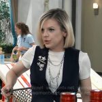 Maxie’s vest with Amour brooch on General Hospital