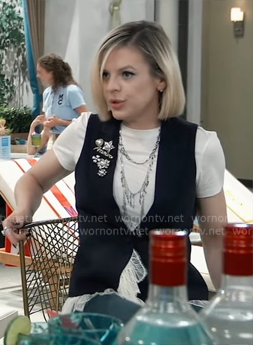 Maxie's vest with Amour brooch on General Hospital